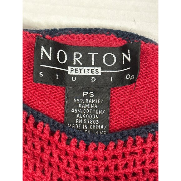 Norton Studio Petite S 2 Pc Stars Stripes Tank and Short Sleeve Cardigan - Picture 8 of 11